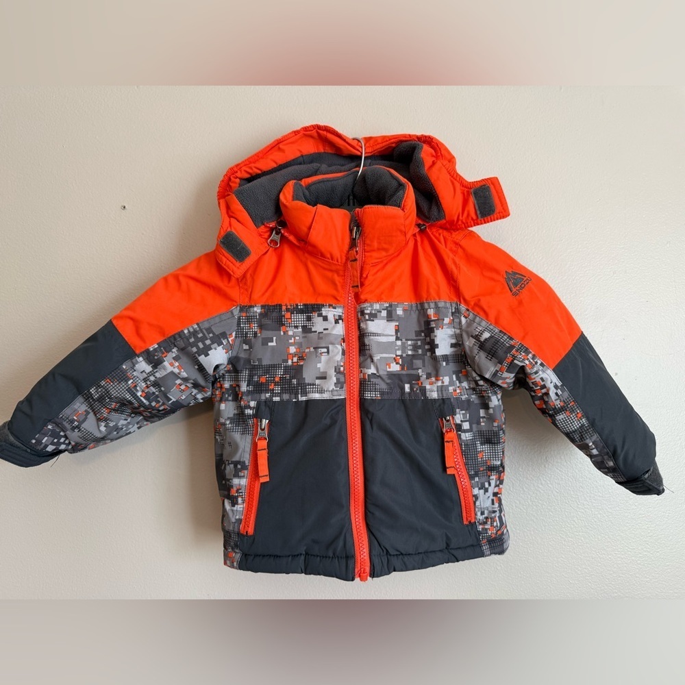 Snozu Kids Jacket - Orange and Gray